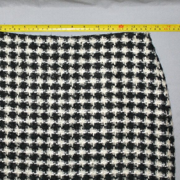 NWT Ann Taylor Skirt Size 2 Wool Blend Houndstooth Pencil Skirt - Picture 9 of 11
